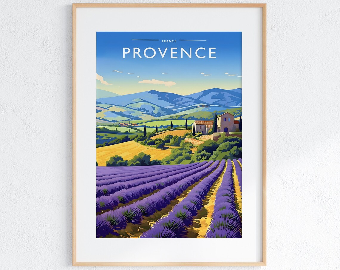 Provence Travel Poster, France Travel Art Print
