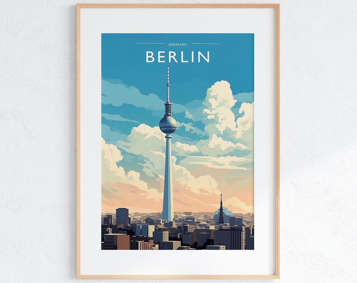 Berlin Travel Poster Germany Travel Print Berlin Art Print Berlin Gift Modern Travel Print Berlin Travel Art Print Germany Travel Poster Art