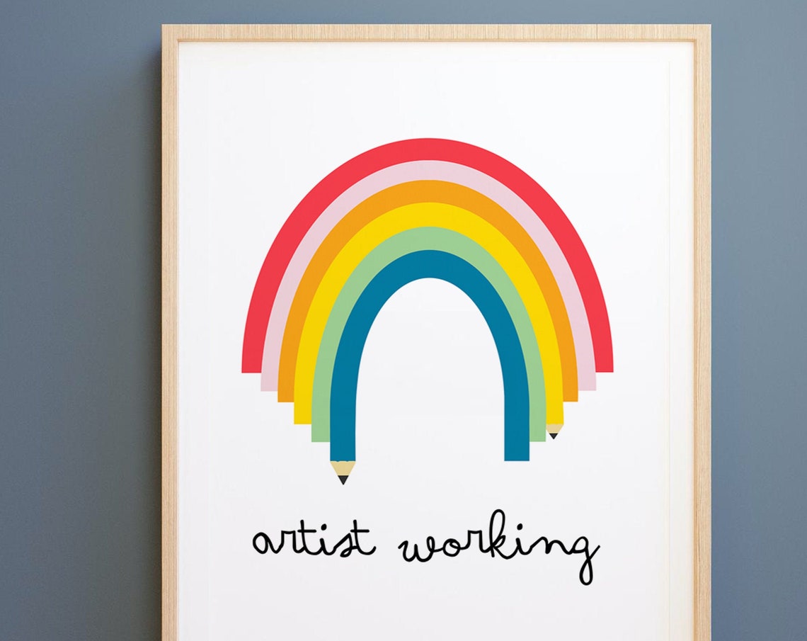 Artist Working Wall Art for Kids' Rooms
