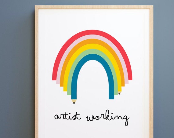 Artist Working Wall Art for Kids' Rooms