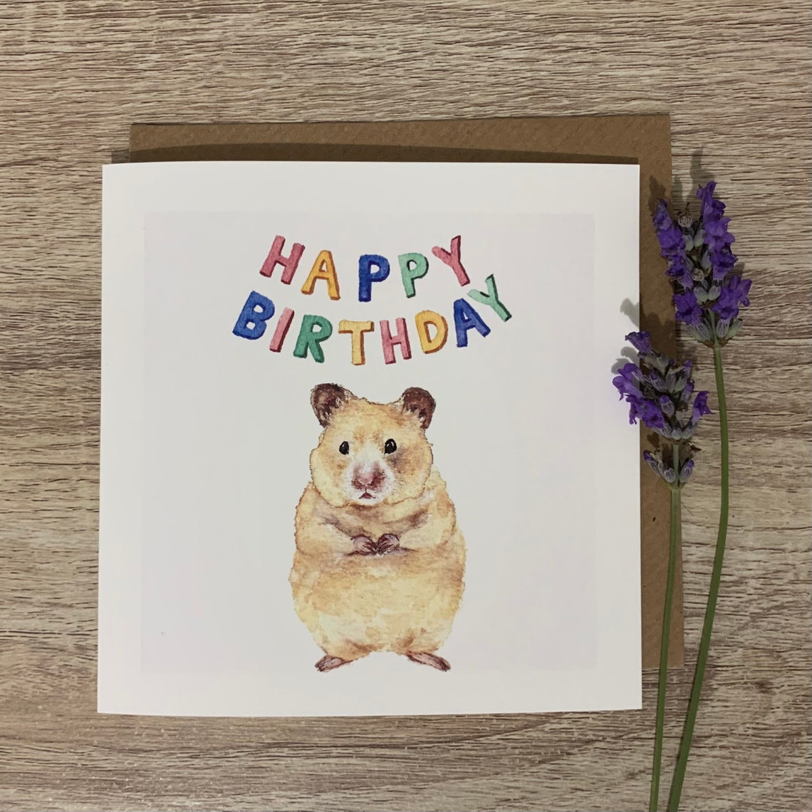 Hamster Birthday Banner Card Art Print