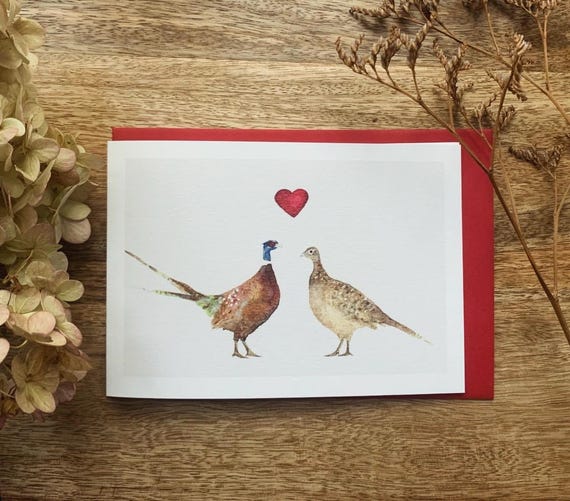 Pheasant Heart Card Art Print