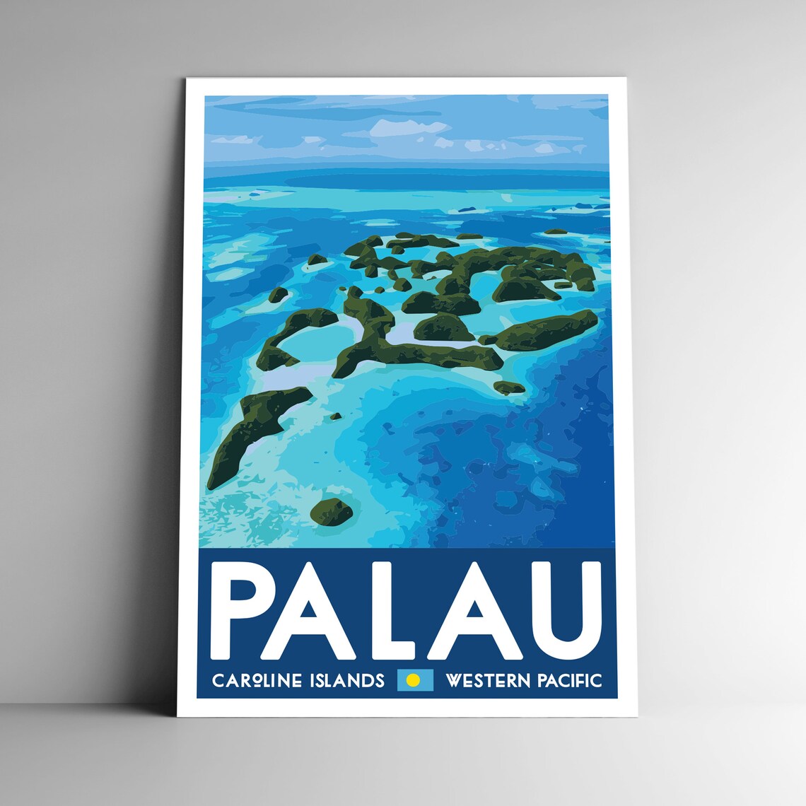 Palau WPA Style Vintage Travel Poster Art Print