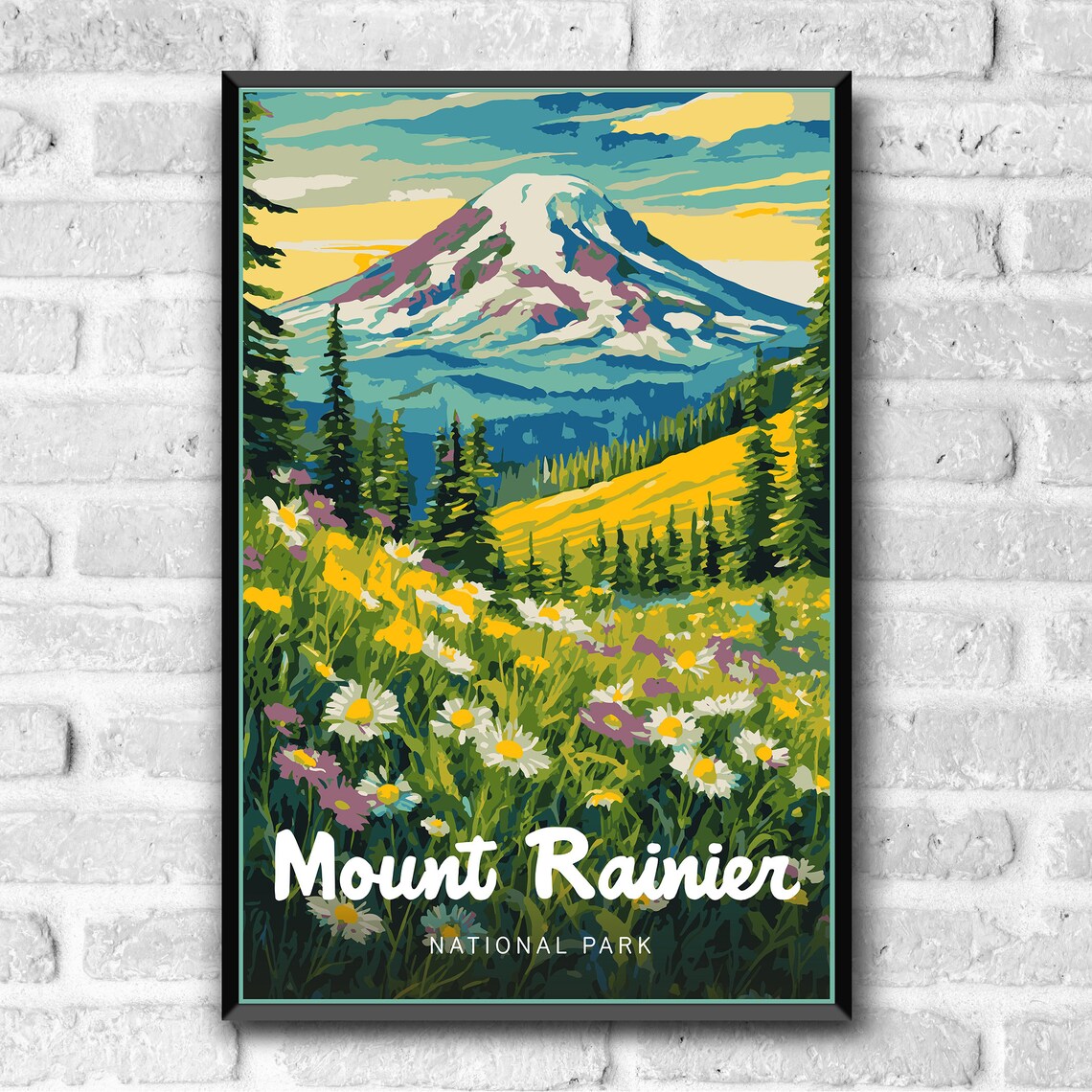 Mount Rainier National Park Designer Series Poster - Image 3