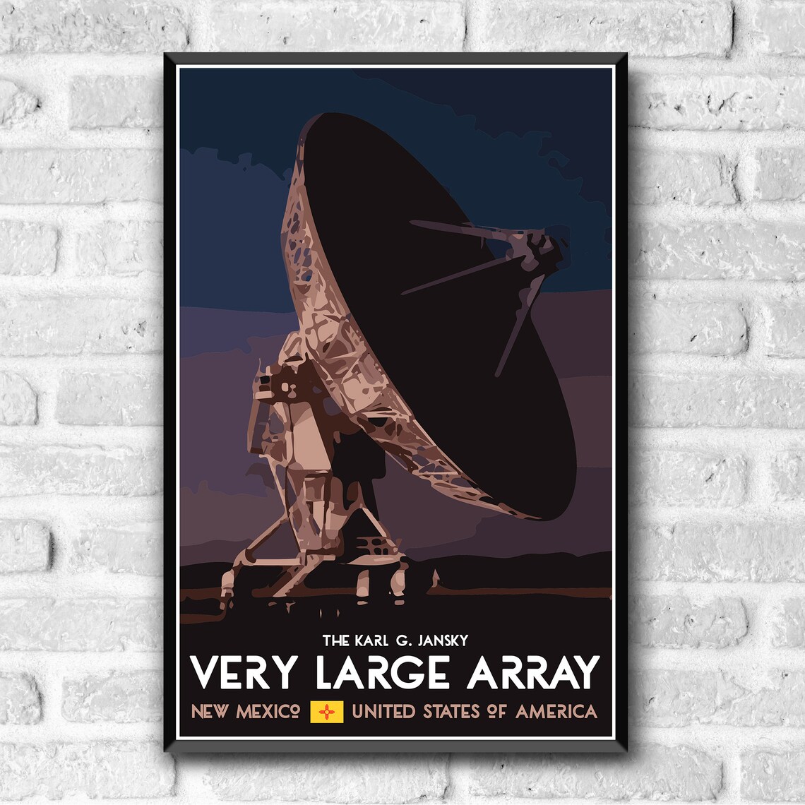 Very Large Array Vintage WPA Style Travel Poster - Image 3