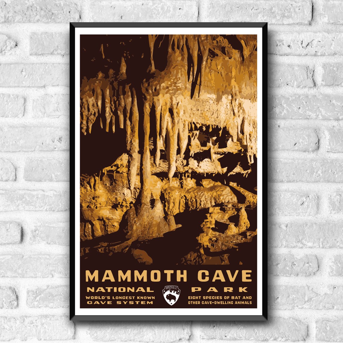 Mammoth Cave National Park Vintage Travel Poster, Kentucky - Image 3