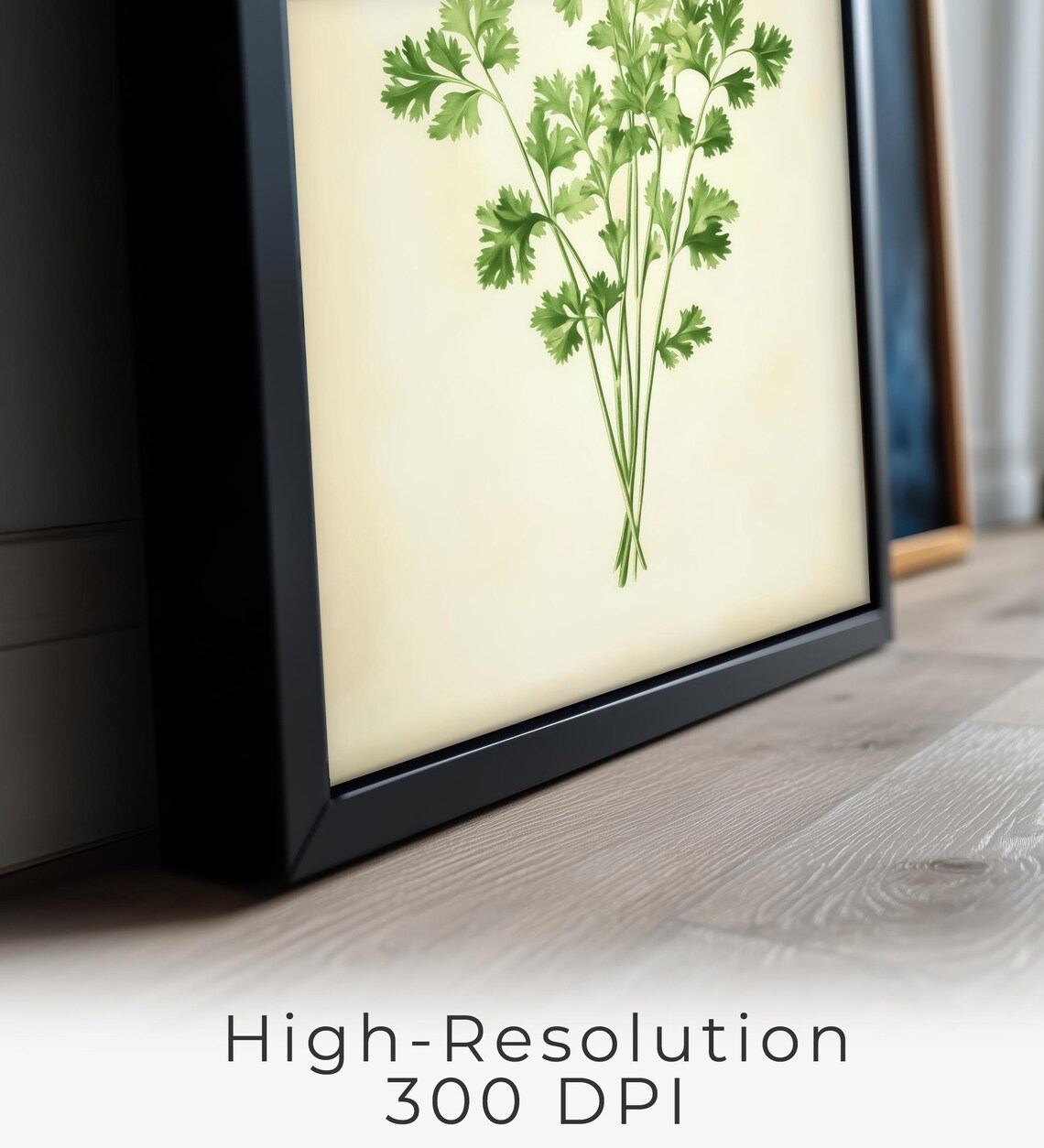 Cilantro Modern Kitchen Herb Illustration, Minimalist Botanical - Image 2
