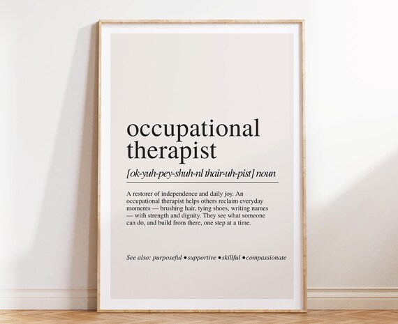 Occupational Therapist Definition Poster Print