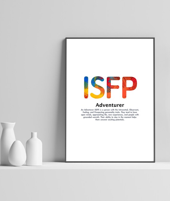 Isfp Personality Quote Wall Art 16 Types Print Inspirational Unframed Poster Colorful Minimalist Decor For Home Or Gift