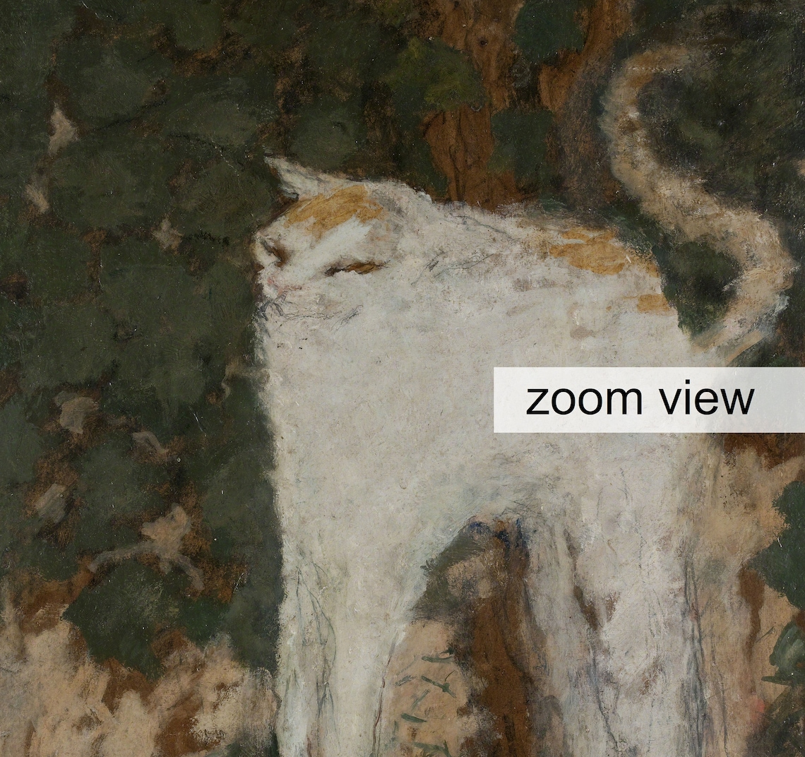 Le Chat Blanc 1894, Pierre Bonnard Cat Art Print