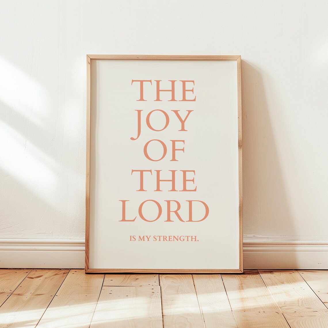 Joy Of The Lord Scripture Print Christian Wall Art