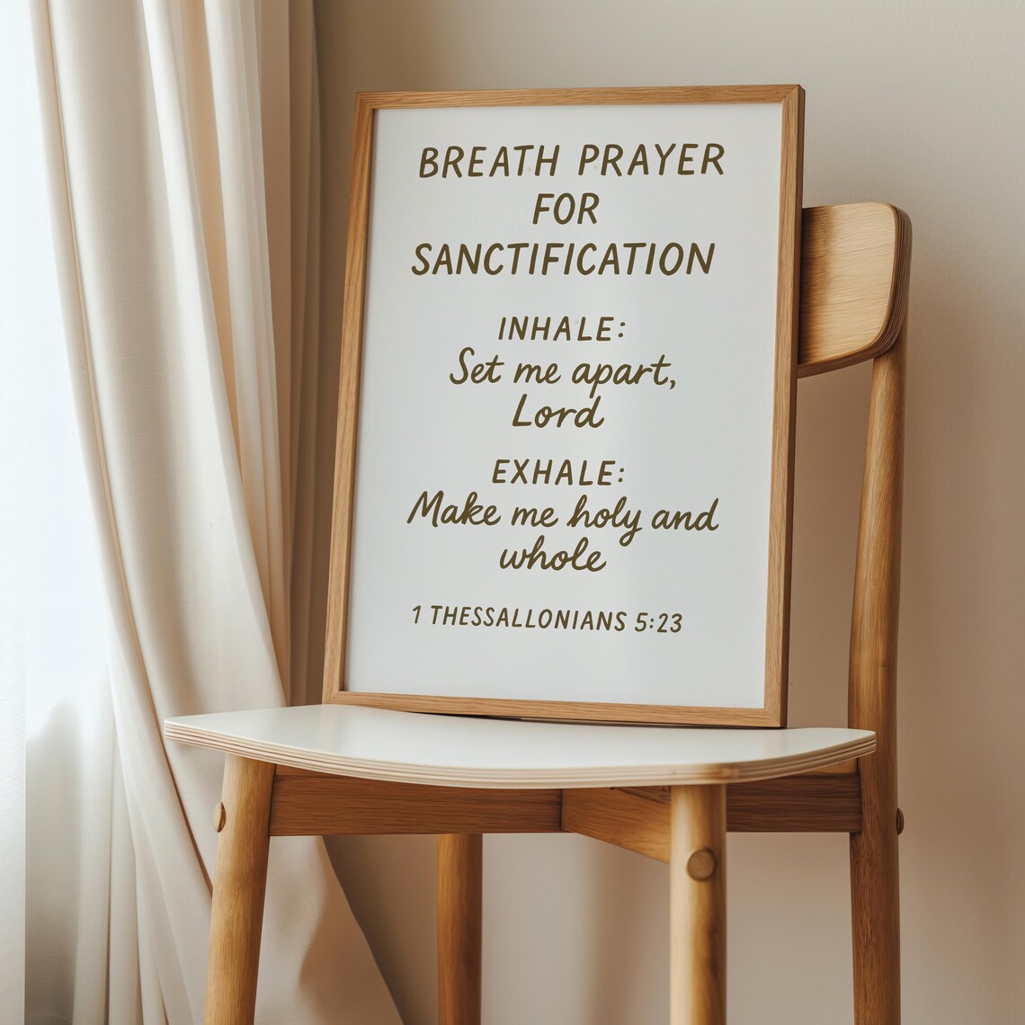 Breath Prayer For Sanctification Christian Bible Verse Quote Poster