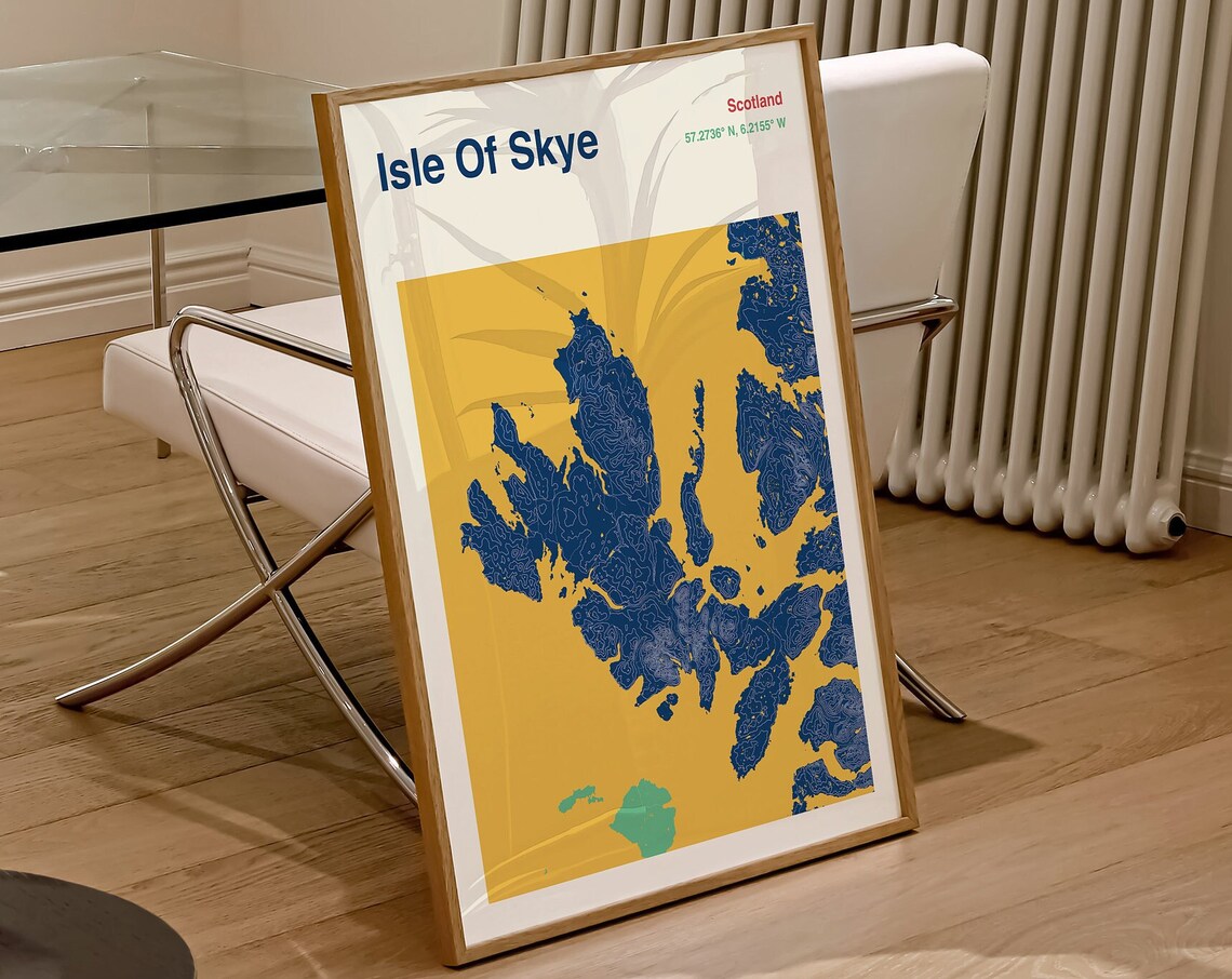 Isle Of Skye Map Poster, Travel Map Art Print - Image 4