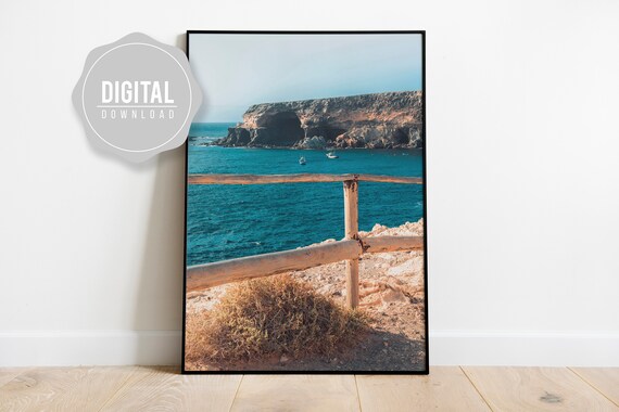 Ocean Wall Decor Wall Art Livingroom Seascape Modern Travel Poster Photography Canary Islands Spain