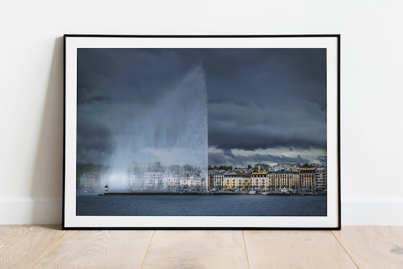 Lake Geneva Photo, Switzerland Travel Poster