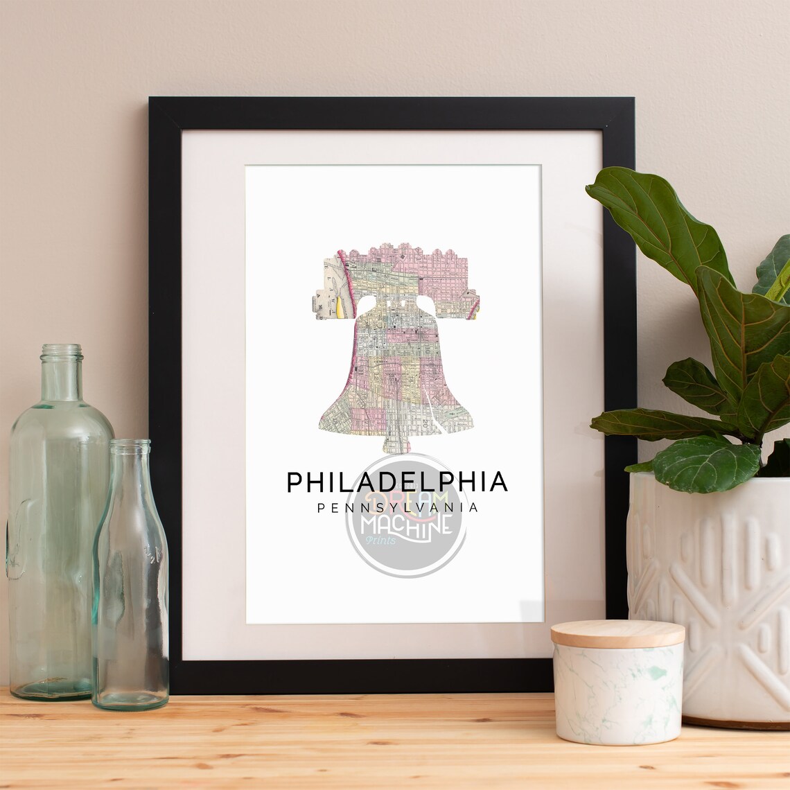 Philadelphia Skyline Watercolor Poster Print