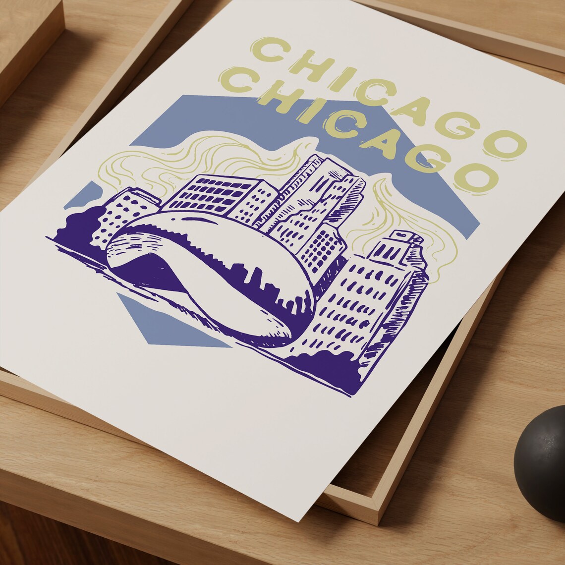 Chicago Illustration Art Print, Colorful Travel Poster - Image 6