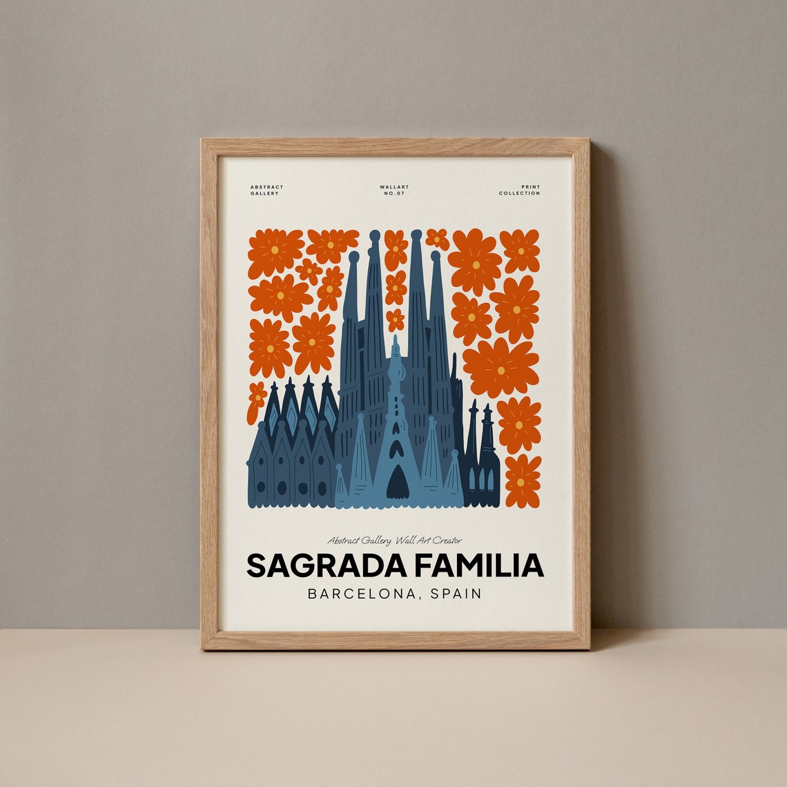 Sagrada Familia Spain Poster Sagrada Familia Barcelona Spain Print Sagrada Familia Travel Poster Sagrada Familia Exhibition Trendy Art