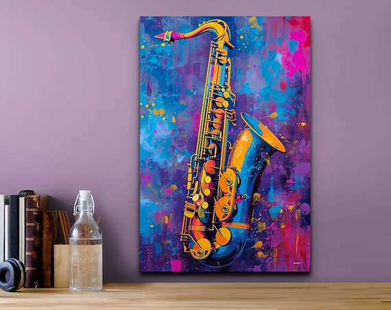 Pop Art Saxophone Art Print