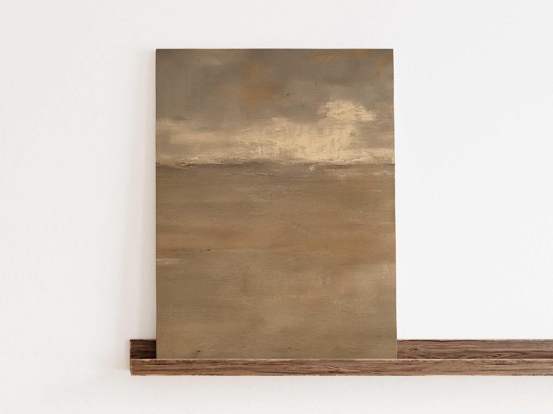 Wabi Sabi Abstract Print Earthy Japandi Neutral Decor