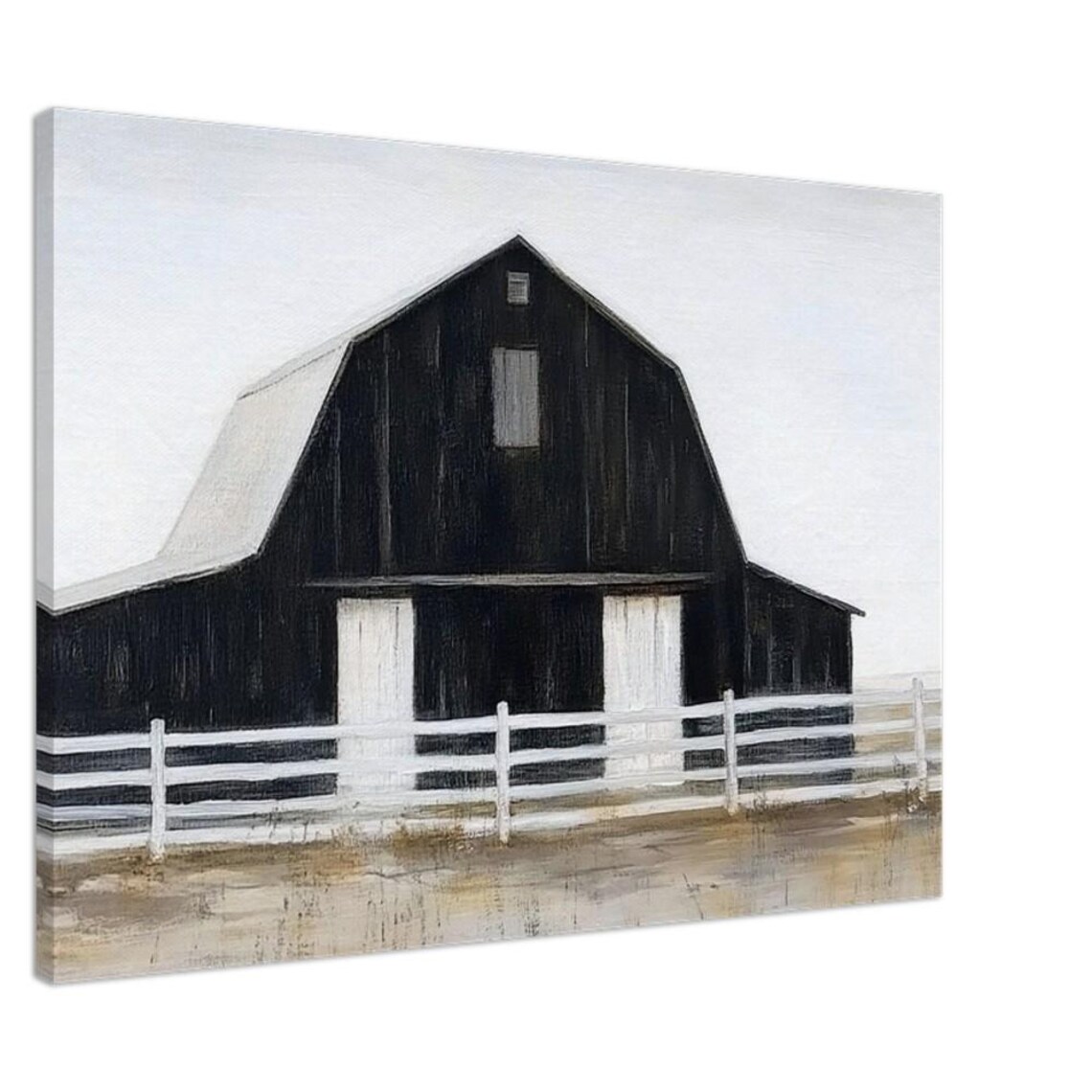 Rustic Black Barn Art Print, Modern Farmhouse - Image 4
