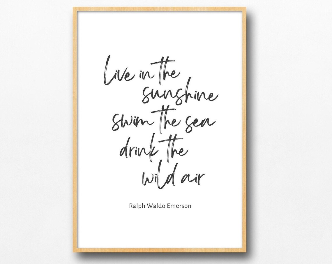Live In The Sunshine Boho Typography Quote Print