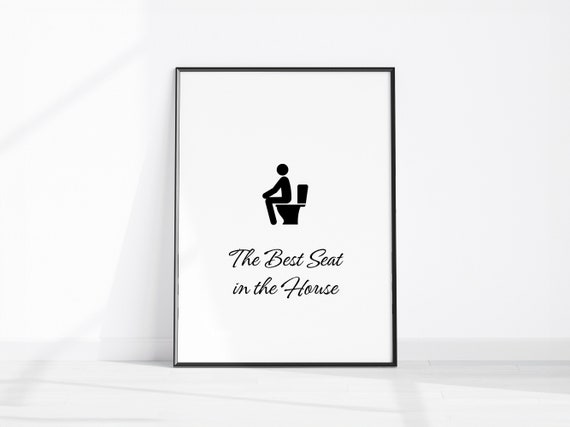 Funny Toilet Print Trendy Bathroom Wall Art Fun Quote Restroom Decor Washroom