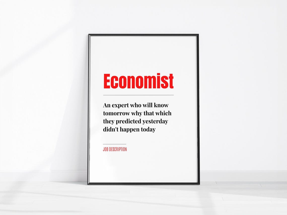 Funny Economist Job Description Dictionary Definition Office Poster