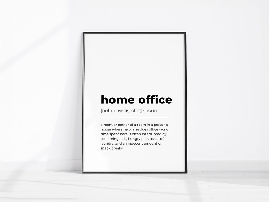 Funny Home Office Dictionary Definition Sarcastic Quote Wall Art