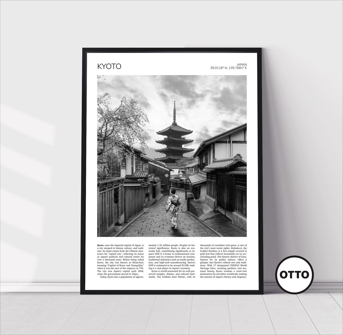 Kyoto Yasaka Pagoda & Sannen Zaka Street Travel Poster