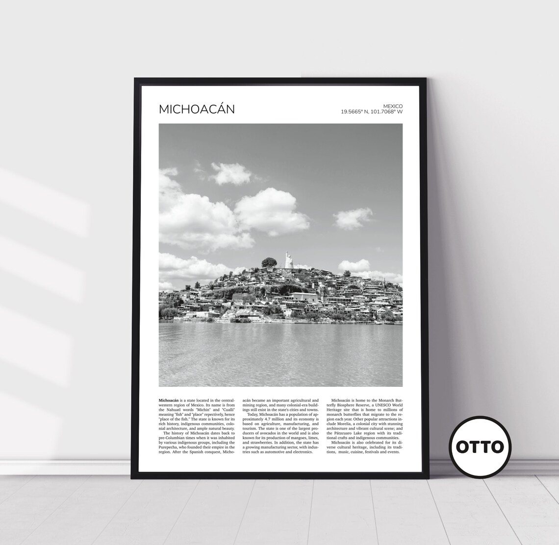 Lake Ptzcuaro, Michoacan and Janitzio Travel Poster Print