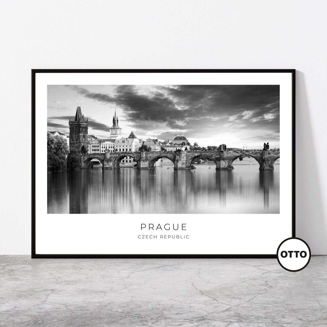 Charles Bridge, Prague Travel Poster, Czech Republic