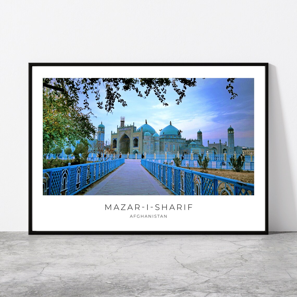 Mazar I Sharif Travel Poster, Afghanistan Cityscape