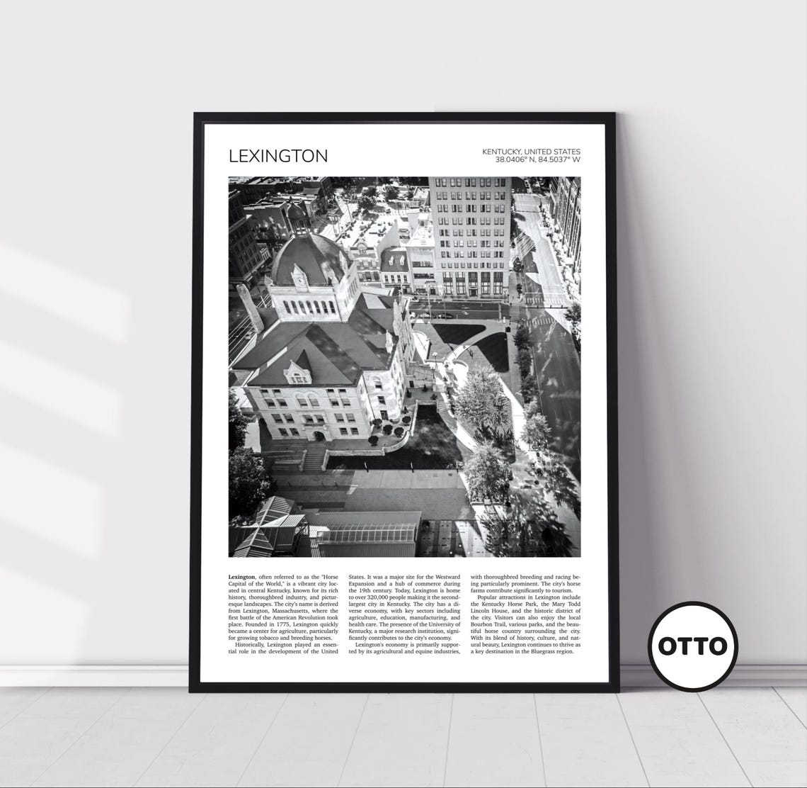 Lexington Wall Art Lexington Home Decor Print Historic Downtown Art Travel Poster Artful Photo Travel Gift Memento Kentucky Usa