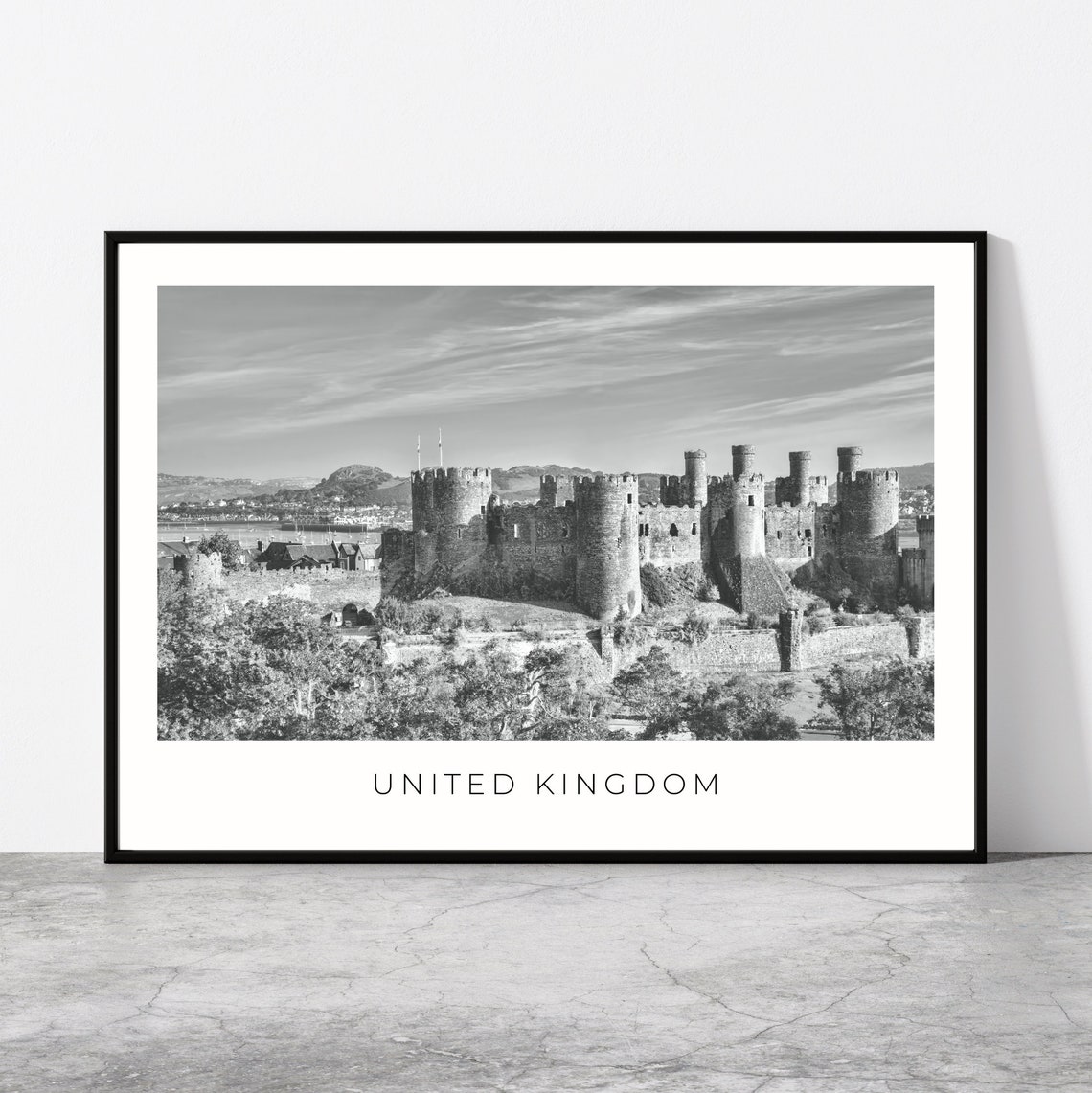 United Kingdom Wall Art United Kingdom Home Decor Conwy Castle Welsh Artful Travel Gift Wales Art Poster Print