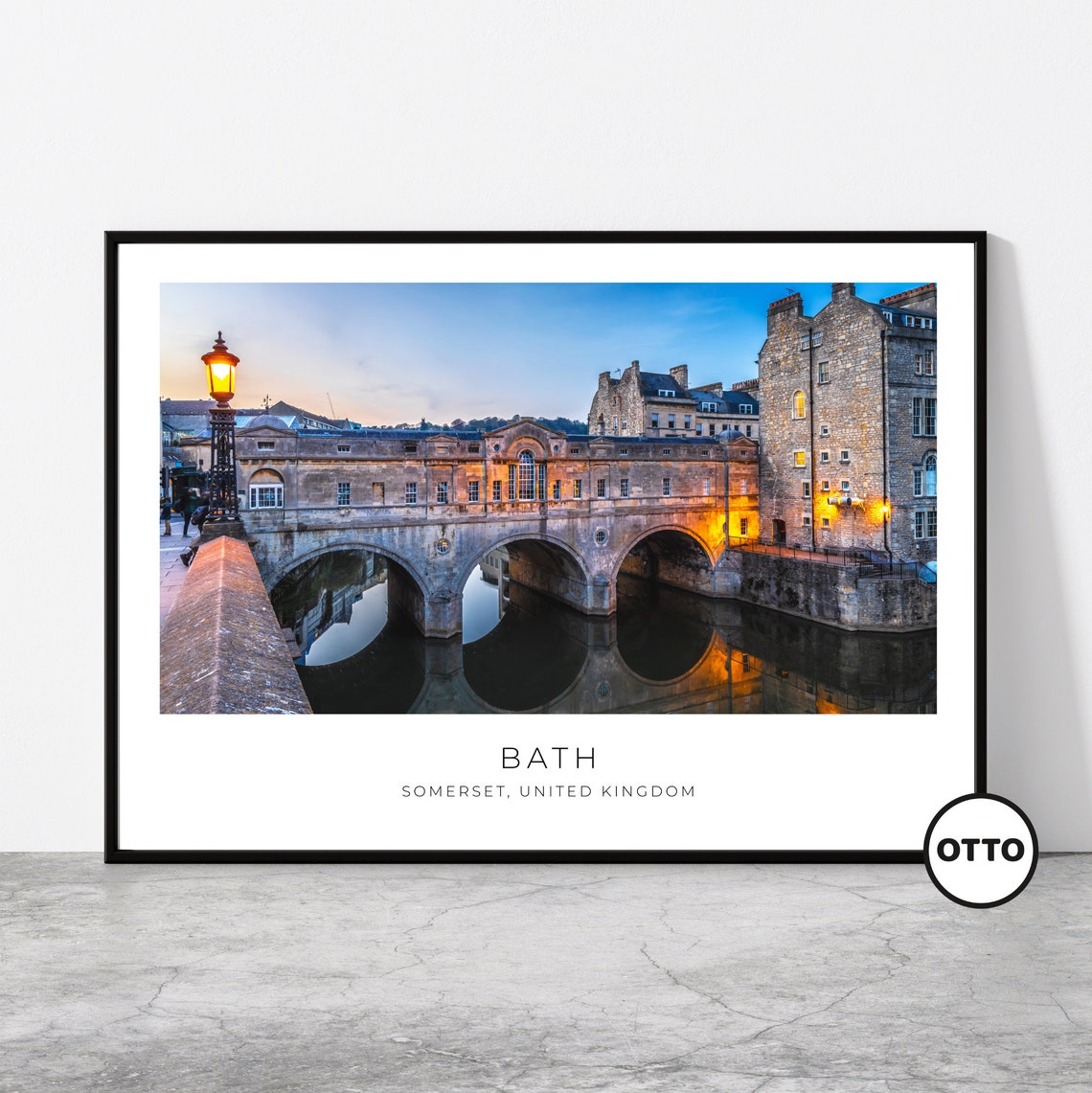 Bath Wall Art Somerset Home Decor Pulteney Bridge Bath English Artful Travel Gift England United Kingdom Art Poster Print