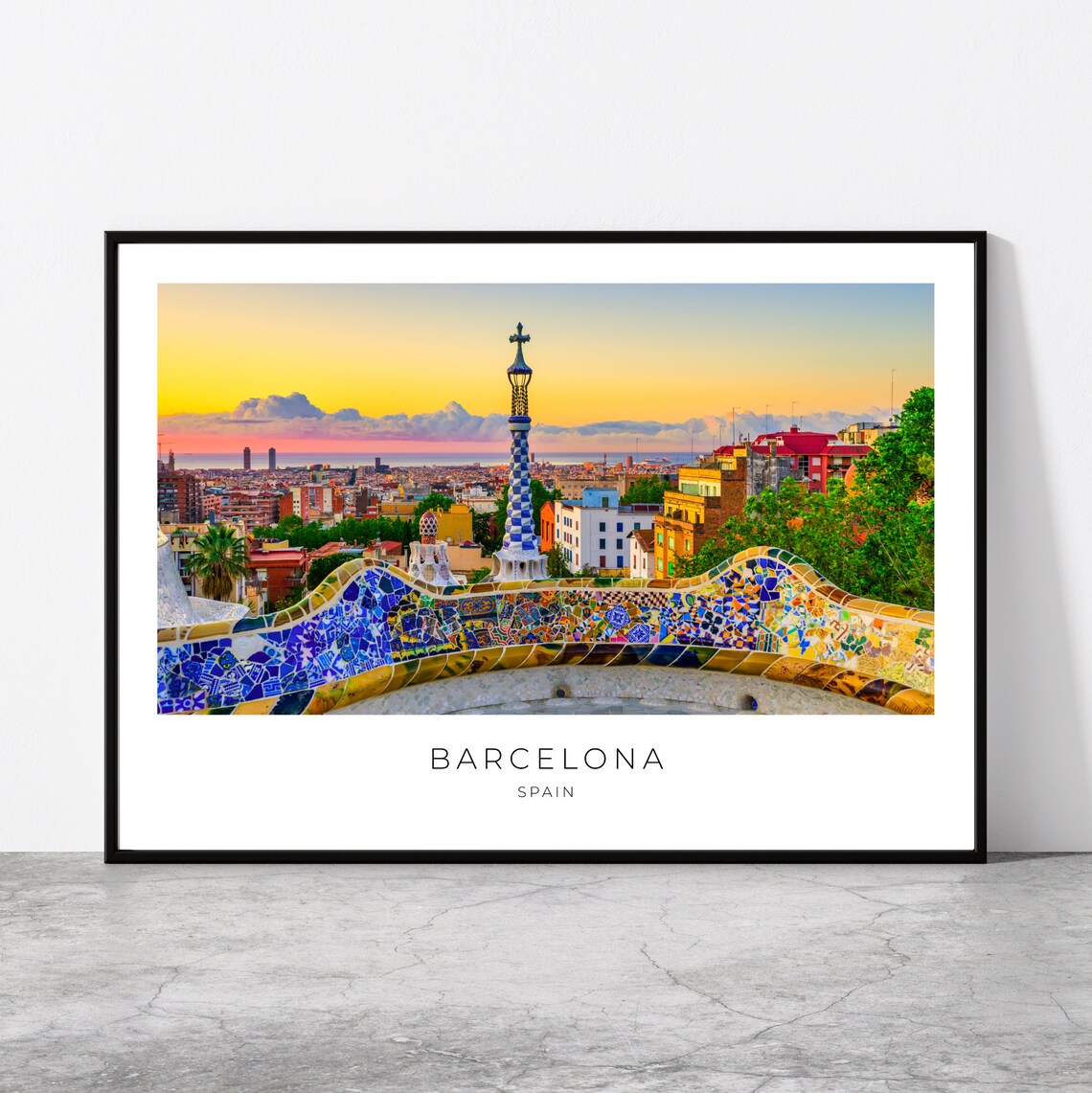 Barcelona Gaudi House Museum Travel Poster, Spain
