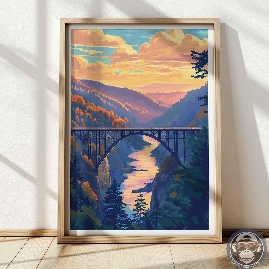 New River Gorge National Park Travel Poster, West Virginia