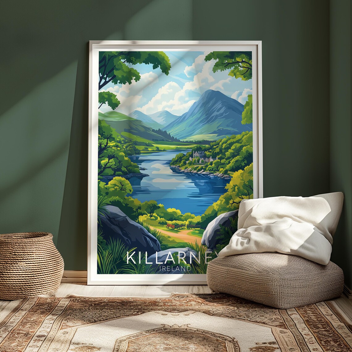 Killarney Ireland Travel Poster, County Kerry