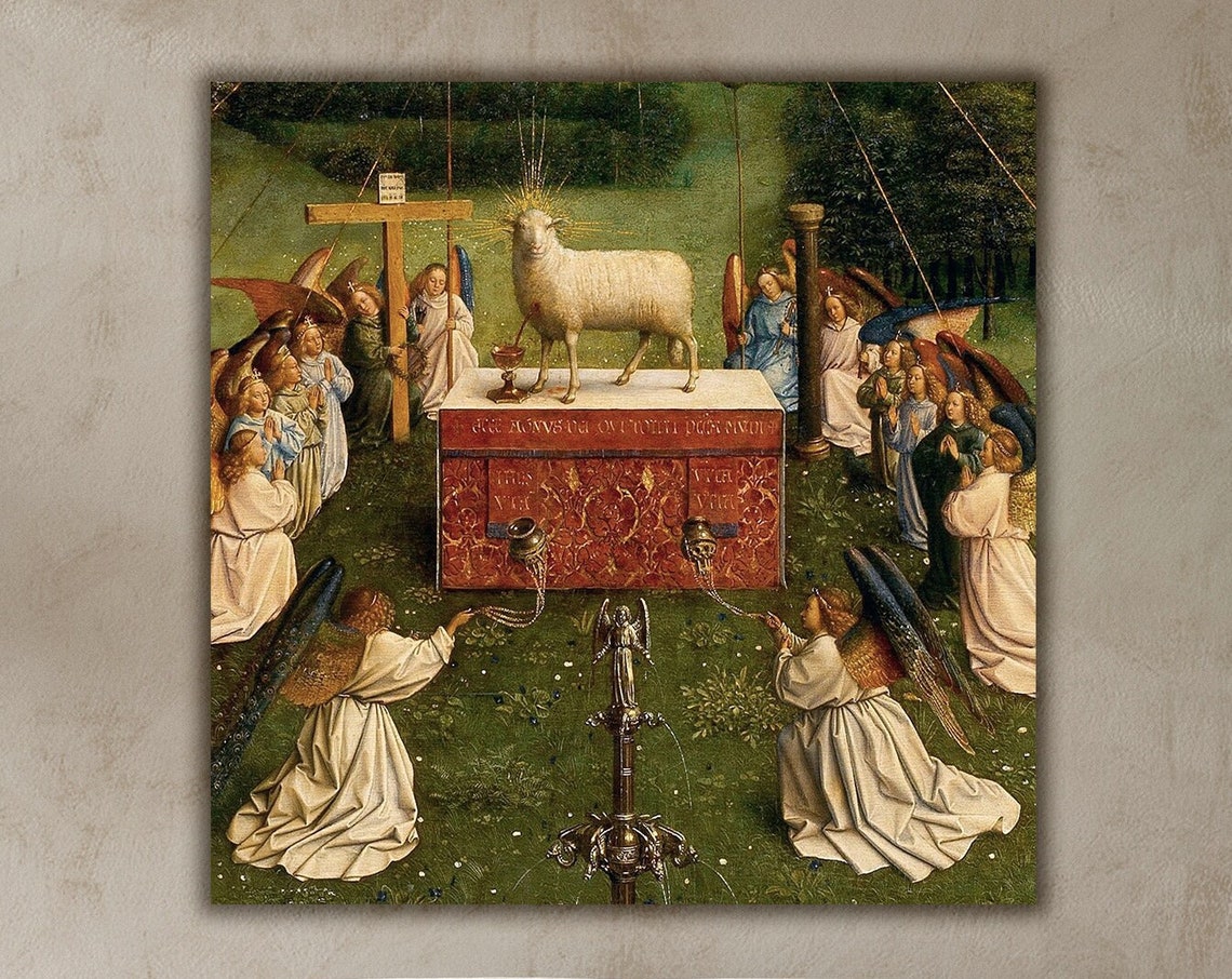 Jan van Eyck Adoration of the Mystic Lamb Ghent Altarpiece Poster
