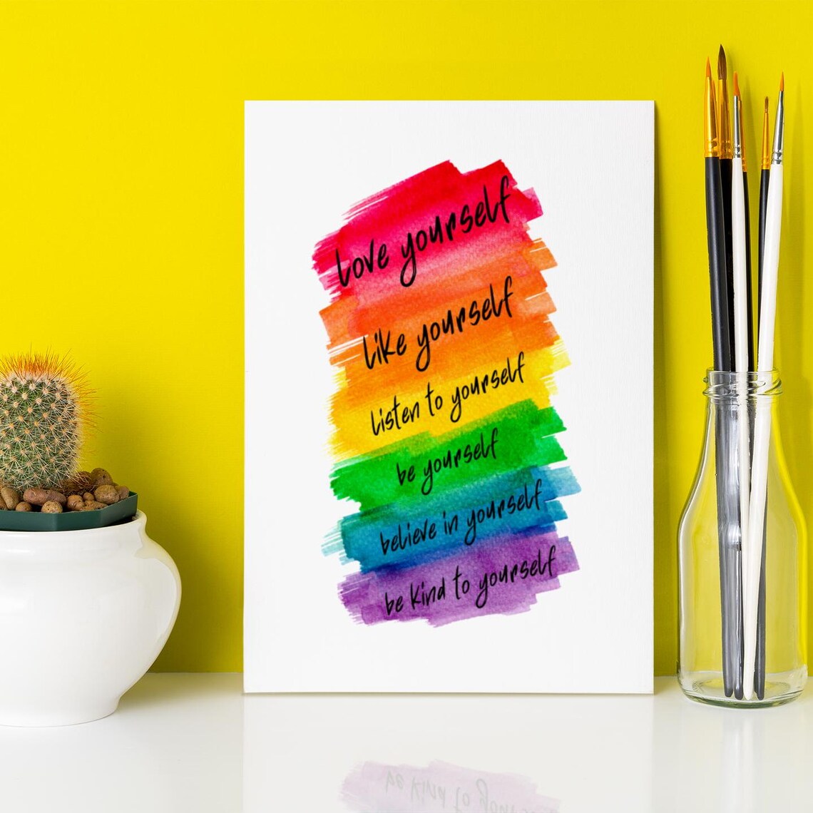 Yourself Positive Affirmations Self Care Art Print