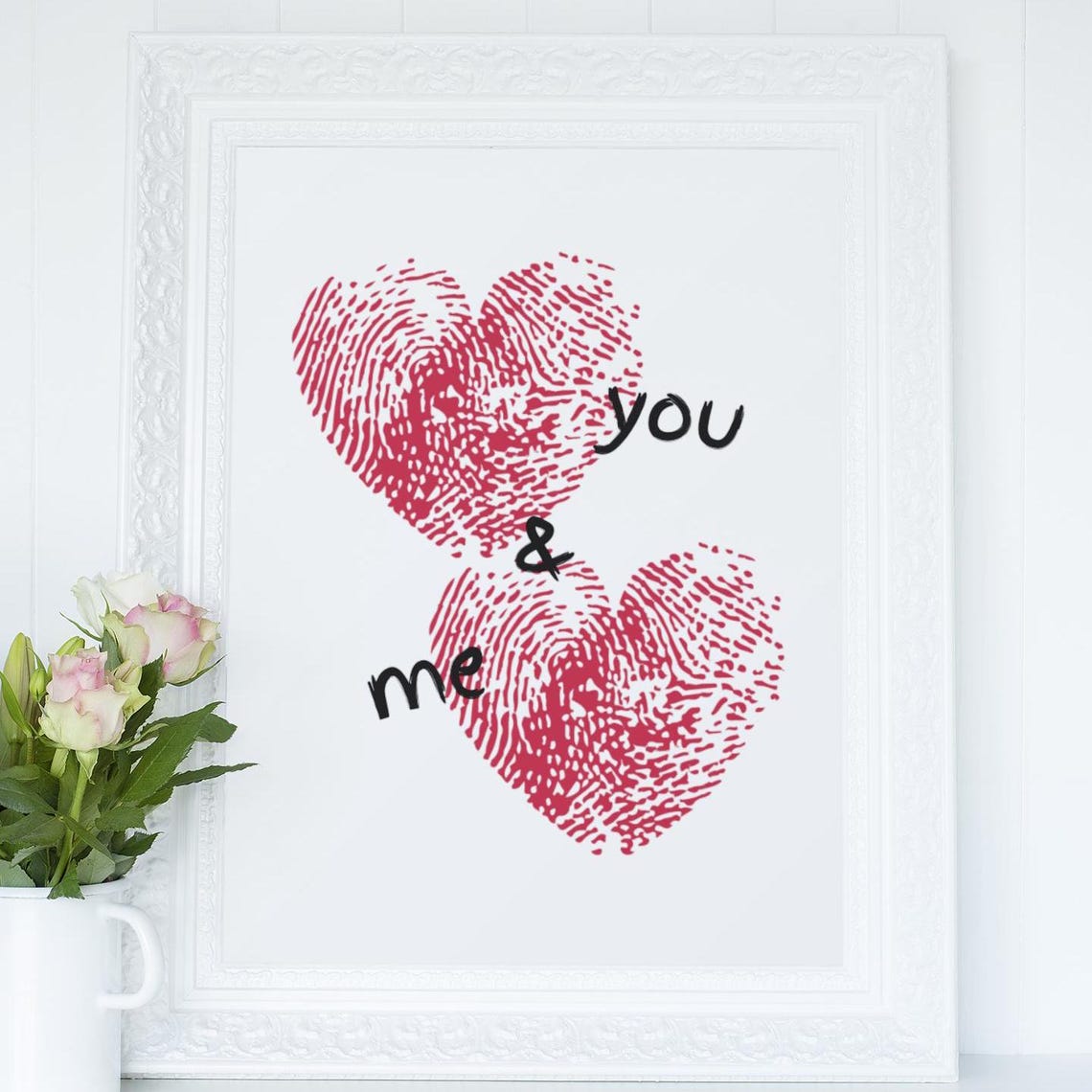You Me Valentine Heart Art Print