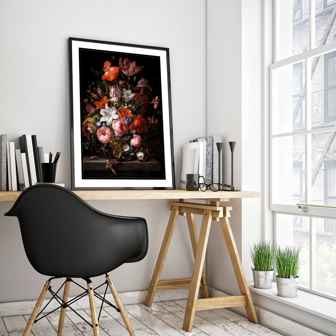 Rachel Ruysch Flowers In Glass Vase, Art Print - Image 2