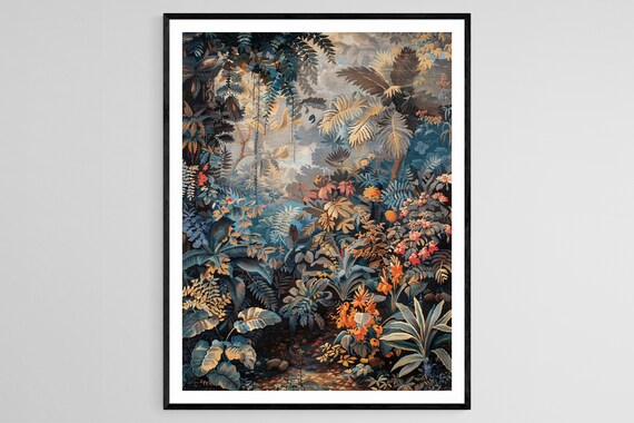 Gobelin Tapestry Painting Handcrafted Textured Art Elegant Wall Accent Ideal Mothers Day Gift