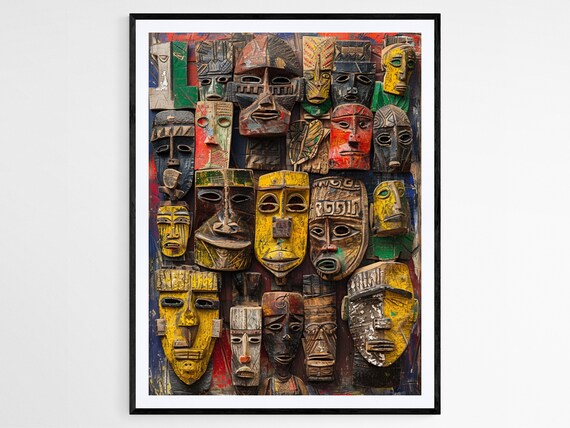 Benin Art Print Vibrant African Art Stylish Home Decor Excellent Gift Choice