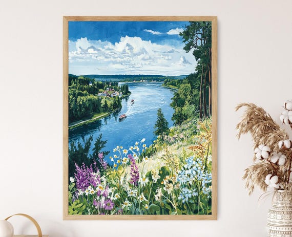 Volga River Art Print Yaroslavl Forest Of Russia