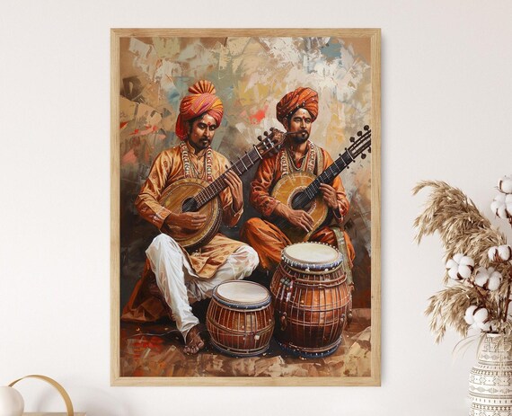 Indian Classical Music Cultural Wall Art Print
