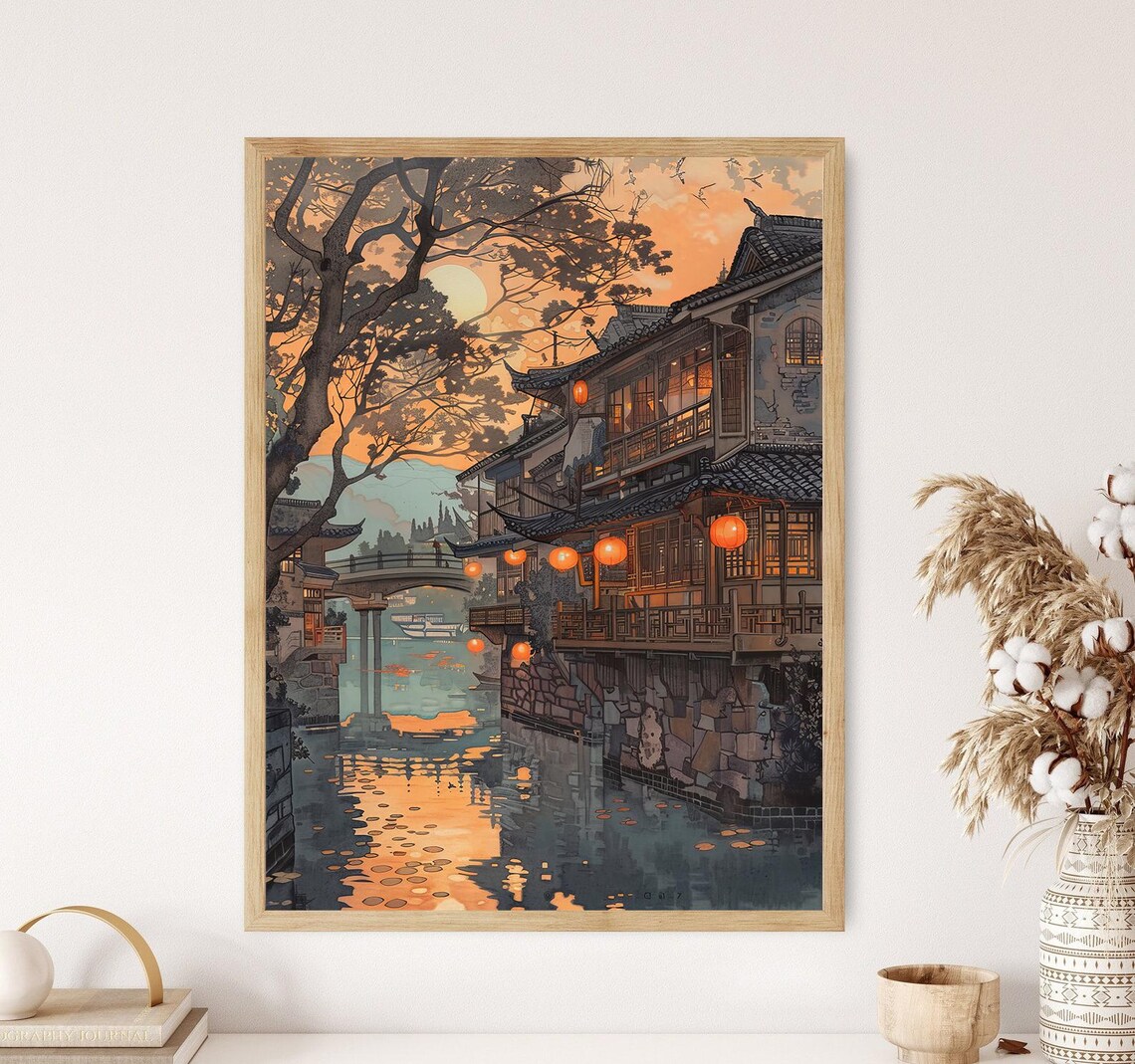 Hiroshi Yoshida-Inspired Modern Nature Art Print