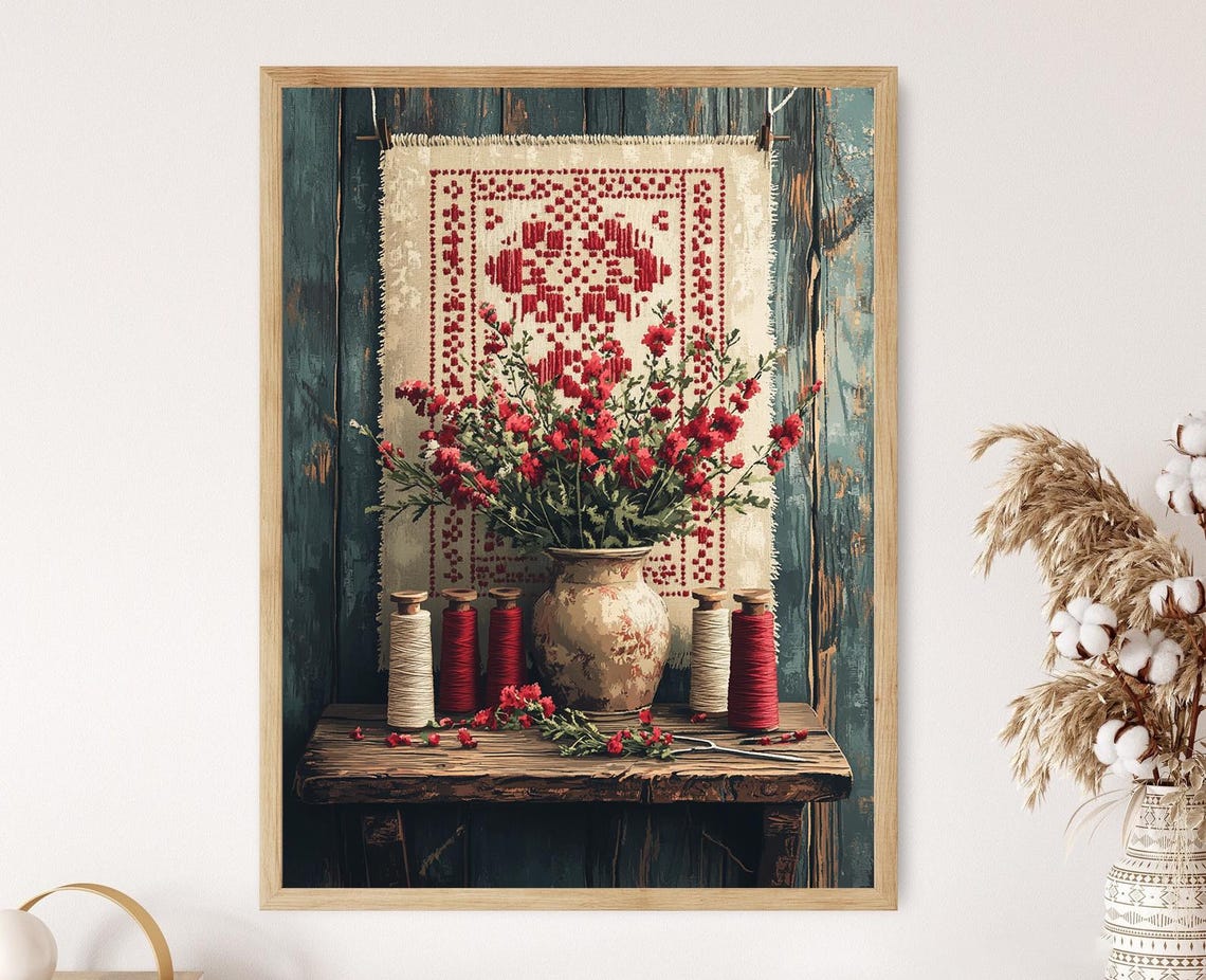 Krestetsky Illustration Russian Geometric Ornament Art Print