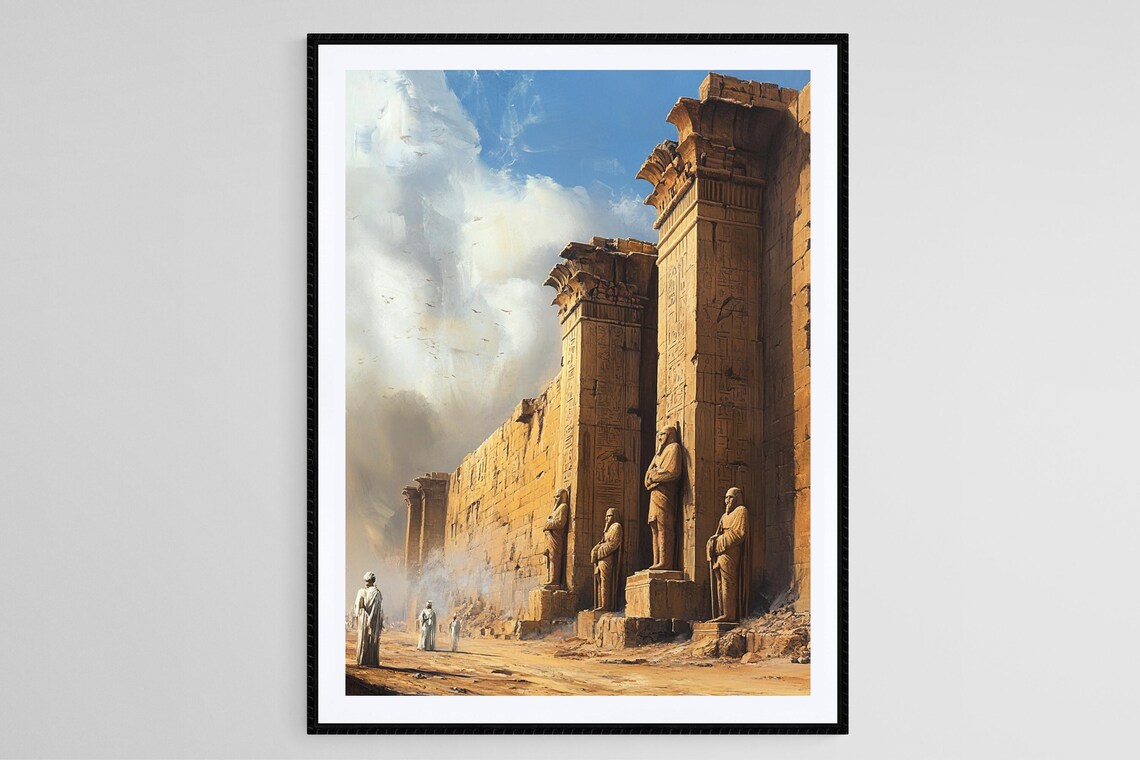 Nineveh Ruins Art Print, Ancient Assyrian Iraq Scene